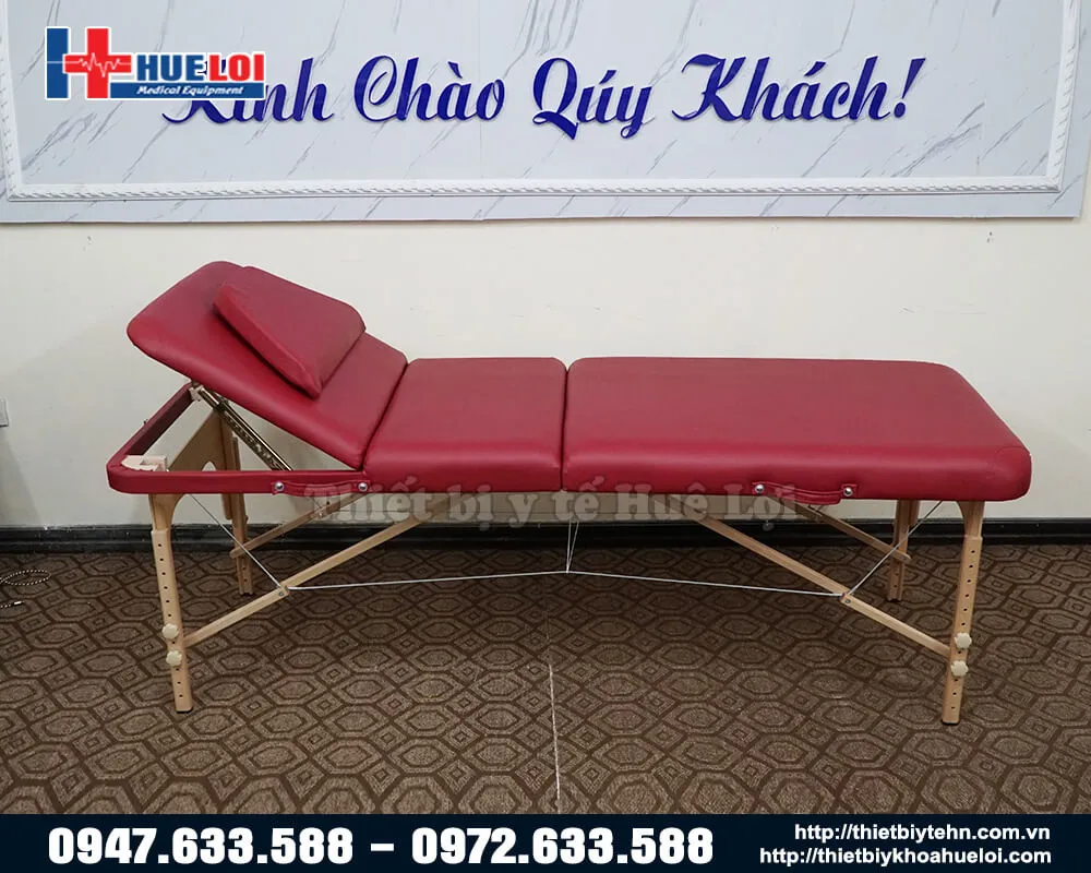 giường massage chân gỗ