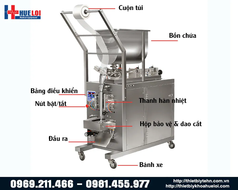 Máy đóng gói chất lỏng có tạp chất có cánh khuấy