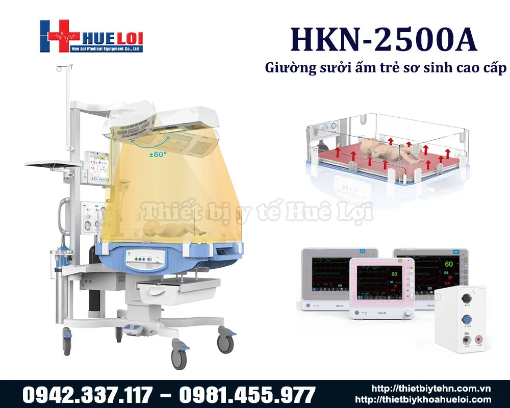 giường sưởi và hồi sức cho trẻ sơ sinh HKN-2500A - NINGBO-DAVID