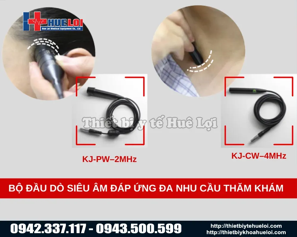 Bộ đầu dò của máy siêu âm doppler xuyên sọ