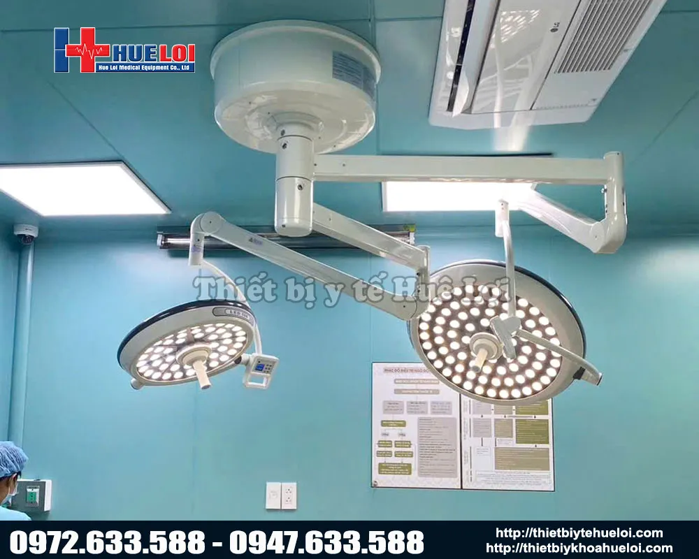 ĐÈN PHẪU THUẬT TREO TRẦN 2 NHÁNH - LED PJZF700/700