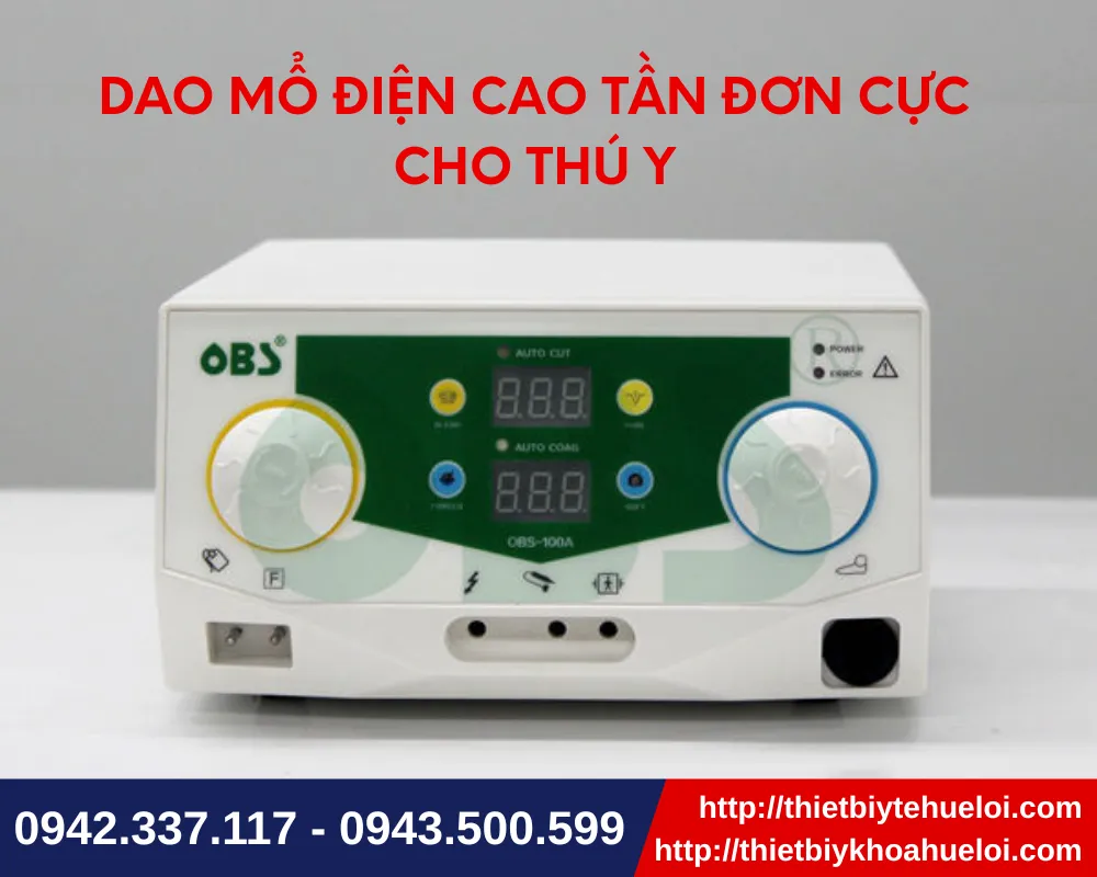 Dao mổ điện thú y đơn cực