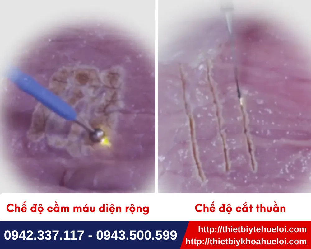 Chế độ cầm máu và cắt đốt của dao mổ điện đơn cực thú y
