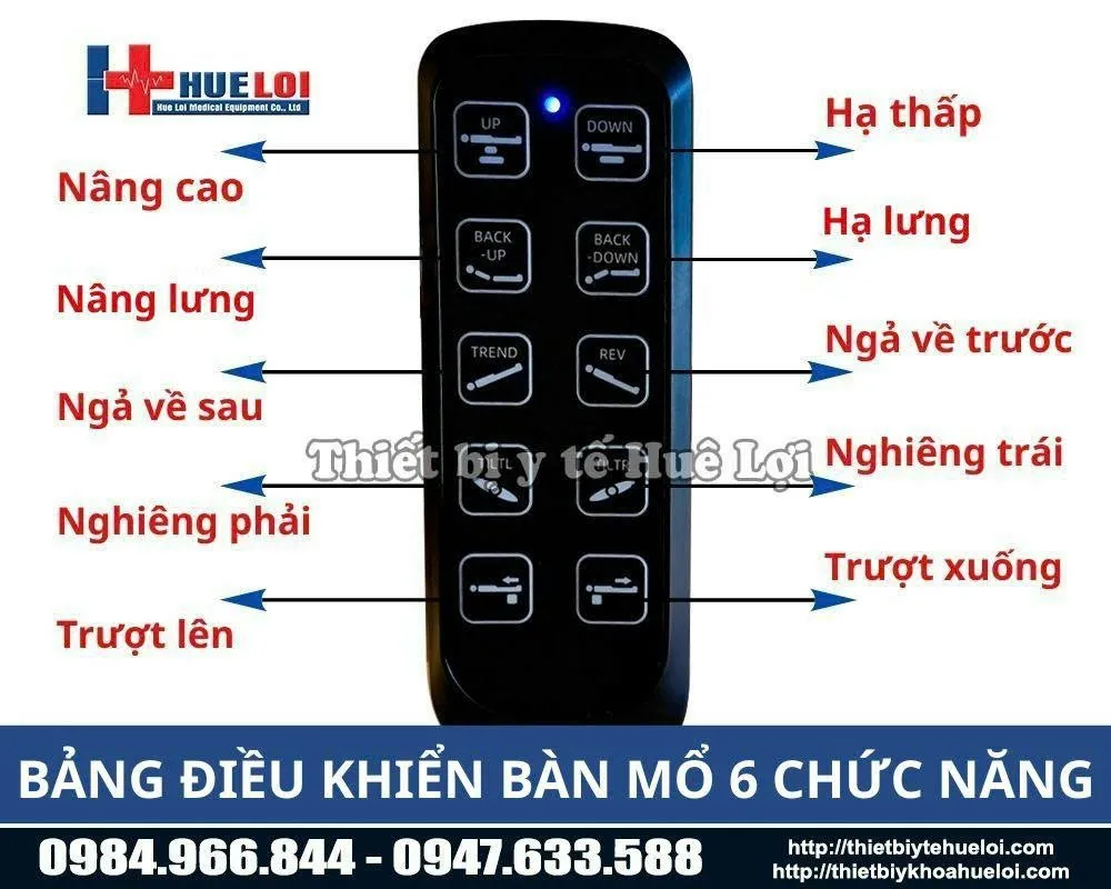 Tay cầm điều khiển của bàn mổ điện đa năng