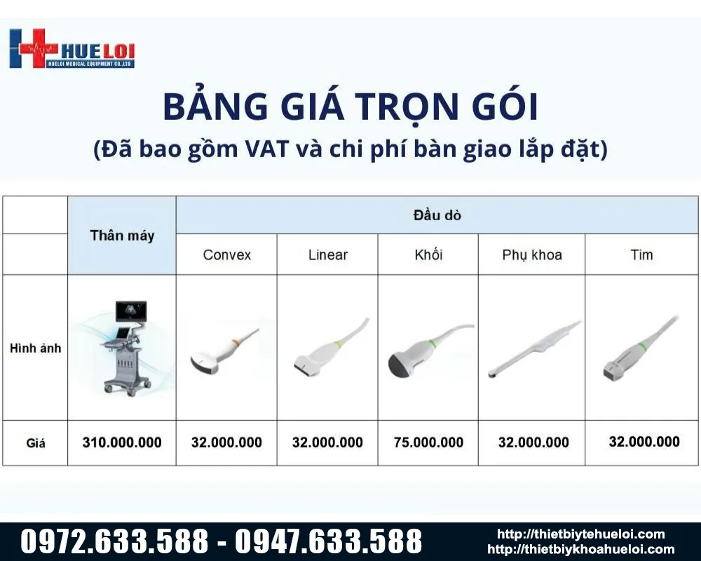 Bảng gi&aacute; m&aacute;y si&ecirc;u &acirc;m EDAN LX85
