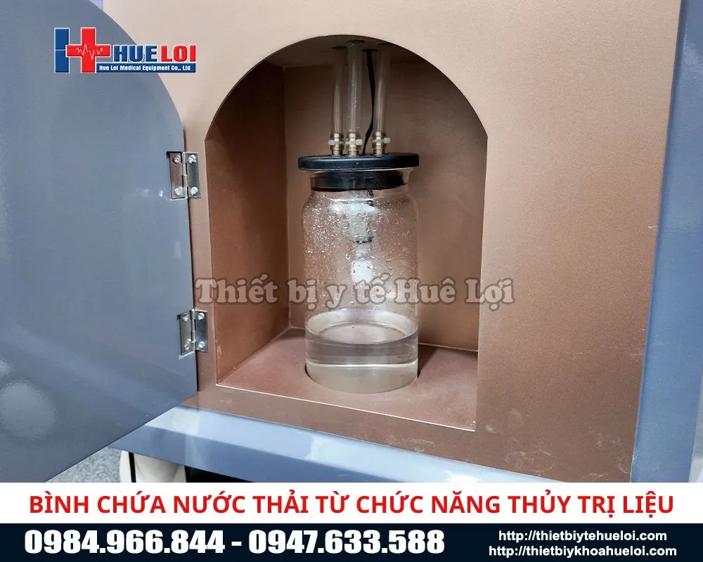 bình chứa nước thải từ chức năng thủy trị liệu của máy điều trị rối loạn cương dương sw3503