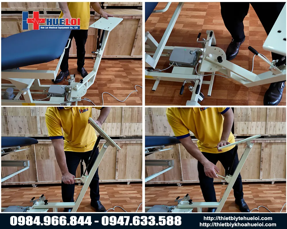 Chi tiết giường k&eacute;o gi&atilde;n cột sống cy-c101f