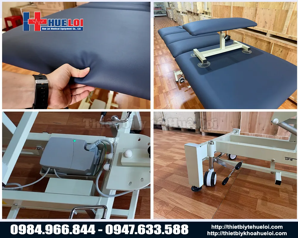 Chi tiết c&aacute;c phần của giường k&eacute;o gi&atilde;n cột sống