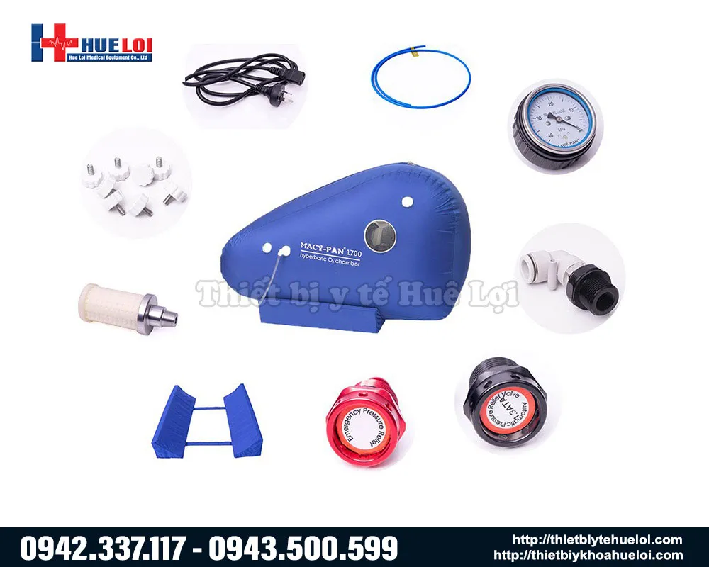 phụ kiện đi k&egrave;m của buồng oxy cao &aacute;p st-1700