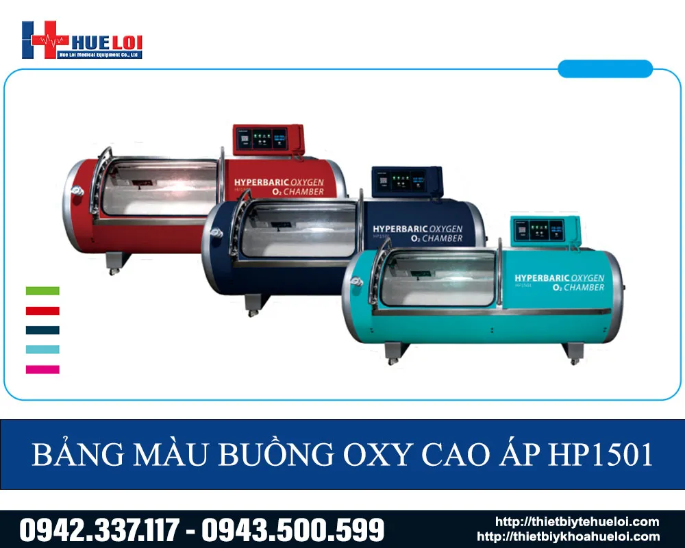 bảng m&agrave;u của buồng oxy cao &aacute;p