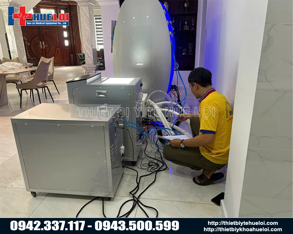 Hu&ecirc; Lợi lắp đặt buồng oxy tăng &aacute;p