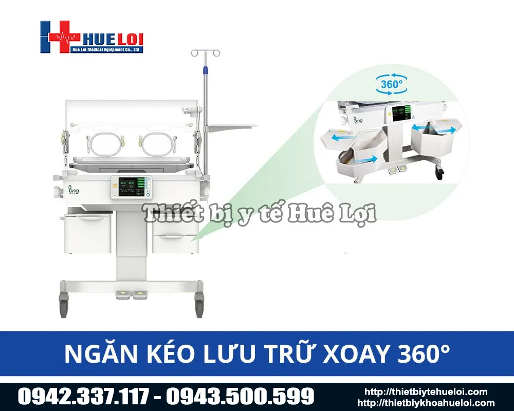 Giường sưởi trẻ sơ sinh ecola 3000