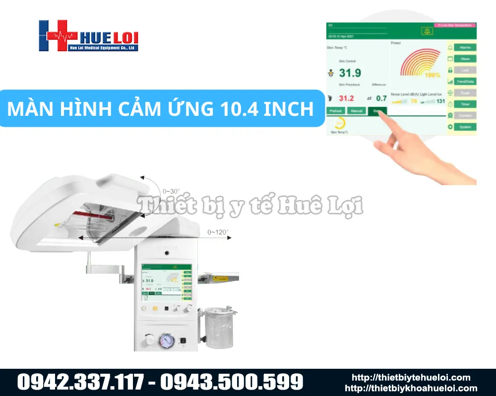 Hệ thống điều khiển của giường sưởi ấm trẻ sơ sinh ECOSY 830