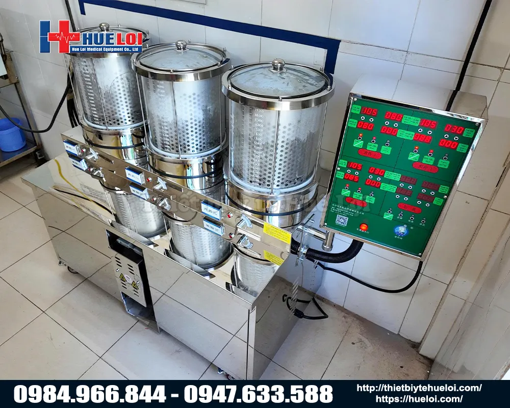 M&aacute;y sắc thuốc v&agrave; đ&oacute;ng t&uacute;i tự động c&ocirc;ng suất lớn