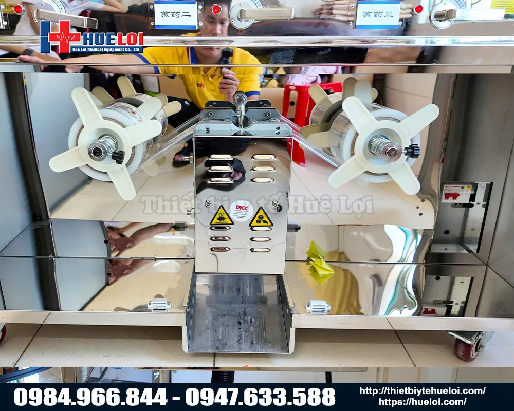 Vị tr&iacute; lắp đặt cuộn t&uacute;i m&aacute;y sắc thuốc