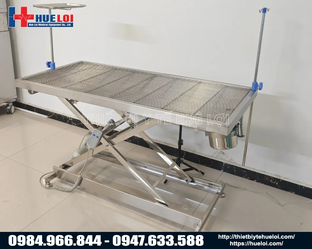 Bàn phẫu thuật nâng hạ điện chân chữ x