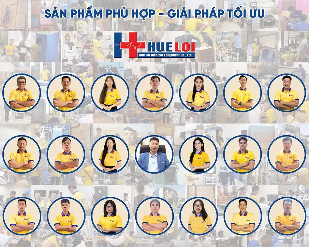 Đội ngũ nhân sự và tư vấn viên công ty thiết bị y tế huê lợi