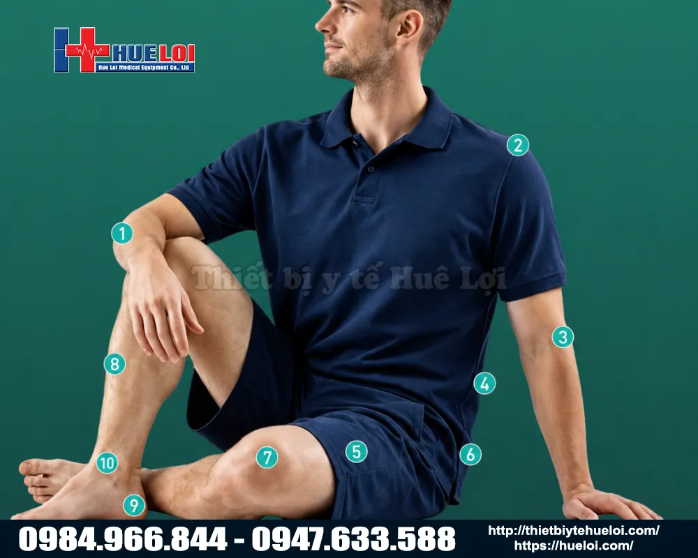 Ứng dụng trị liệu của m&aacute;y xung k&iacute;ch chọn độ s&acirc;u ti&ecirc;u điểm Piezonia PZO-G1