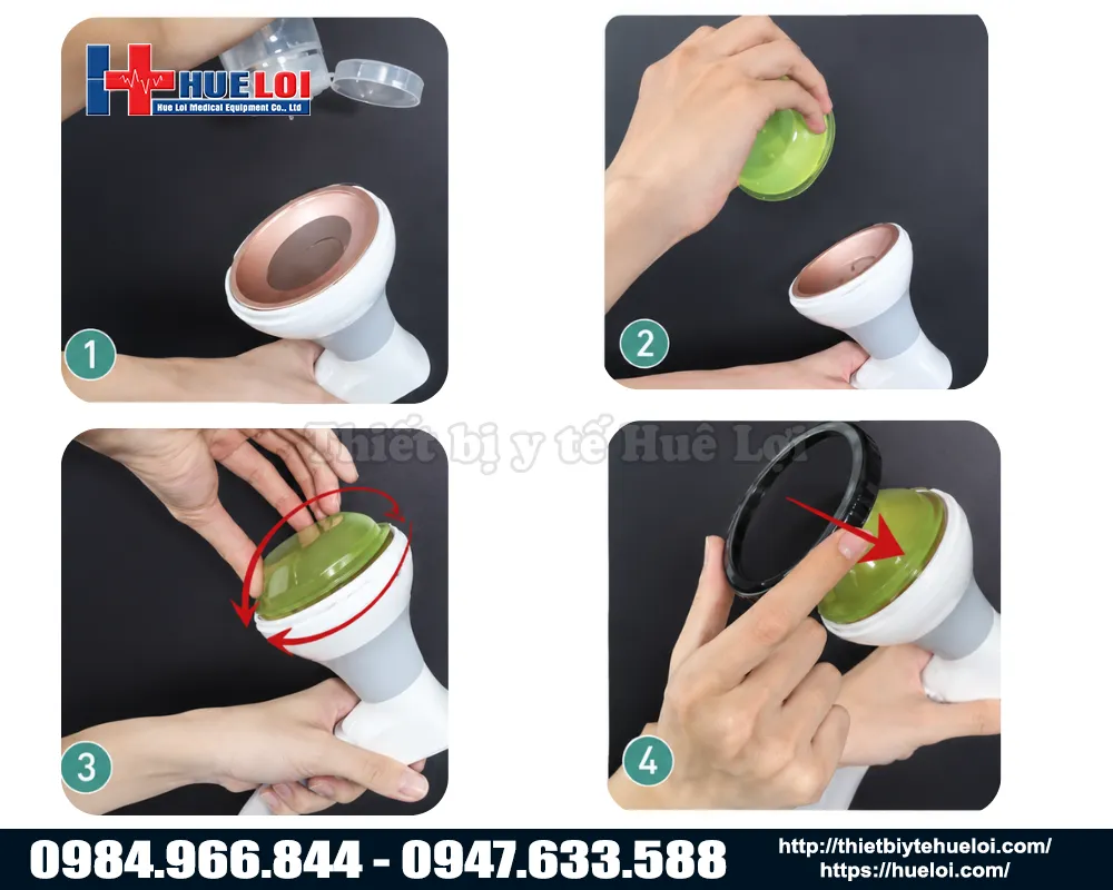 C&aacute;c bước thay thế 7 đệm gel của m&aacute;y s&oacute;ng xung k&iacute;ch &aacute;p điện hu&ecirc; lợi