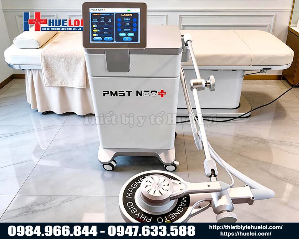 máy từ trường laser lạnh hỗ trợ giảm đau lưng bàn đẩy cao cấp